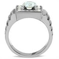 thumbnail image 3 of High polished (no plating) Stainless Steel Ring with AAA Grade CZ in Clear for Women Clear Stone Color Style TK347 Size 11, 3 of 4