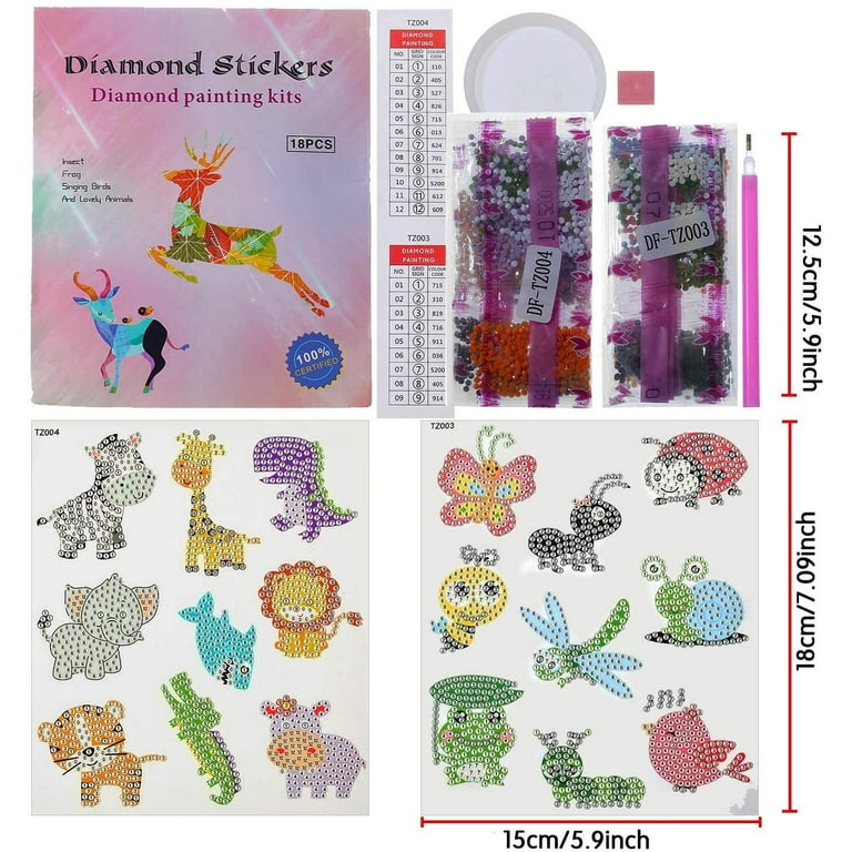 NiArt Diamond Painting Kits for Kids - 71pcs 5D DIY Kids Animal Diamond Paintin