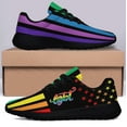 thumbnail image 6 of Unisex Rainbow Sneakers, LGBT Shoes for Men Women Lightweight Breathable Running Shoes Black Size 4.5, 6 of 7