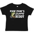 thumbnail image 3 of Inktastic Paw Paw's Fishing Buddy with White Text Boys Toddler T-Shirt, 3 of 5