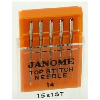 Pack of 5 Janome Purple Tip Needles 859438007 for Home Sewing Machines 