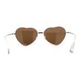 thumbnail image 4 of Iconic Color Mirror Heart Shape Metal Rim Peacenik Love Sunglasses Gold Mirror, 4 of 4