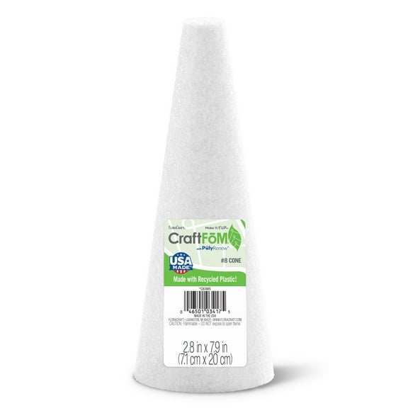 FloraCraft CraftFoM Cone Bulk Pack-7.9"X2.8"