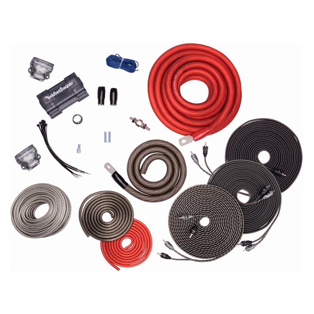Rockford Fosgate 1/0 AWG Copper Dual Amplifier Wiring Kit w/ Power Wire | RFK1D - Walmart.com