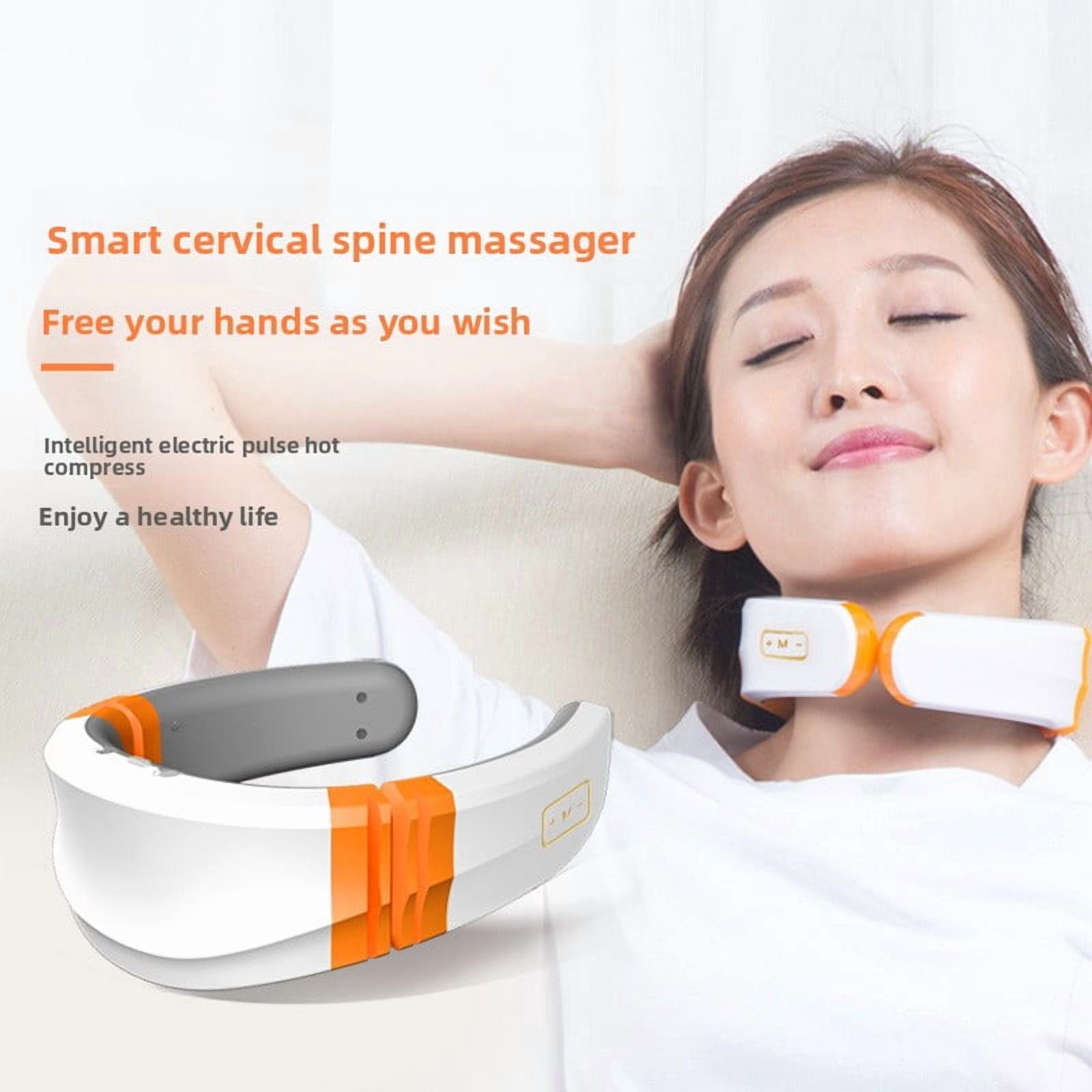 Advanced Mini EMS Neck Massager with 360-Degree Fit, Handheld Cordless TENS Device for Post-Workout Recovery and Muscle Comfort, 15 Levels of Stimulation, Portable Wellness Tool