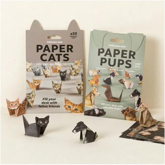 Kit De Origami De Gatos De Papel - 50 Piezas Para Armar Figuras 3D, Manualidad Relajante Para Adultos Y Niños