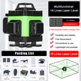 thumbnail image 3 of Nivel láser multifuncional de 16 líneas, máquina autonivelante de 3 °, herramienta de nivelación de batería de litio recargable, suelo omnidireccional, 3 of 8