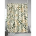 thumbnail image 5 of Sage Green Yellow Botanical Stall Shower Curtain, Waterproof Shower Curtains for Bathroom, Spring Summer Vintage Washable Fabric Cloth Bath Curtain for Bathtub Decoration with Hooks 36x72 Inches, 5 of 6