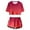 1-Red85, variant on WOYY Girls Gradient Short Sleeve T Shirt and Shorts Set Casual Outfits, Sizes 4-14