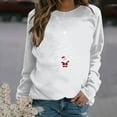 thumbnail image 3 of Merry Christmas Sweatshirts Womens Crewneck Christmas Printed Shirts Loose Long Sleeve Blouses Casual Xmas Sweatshirt Holiday Party Pullover Sweater Tops, 3 of 5