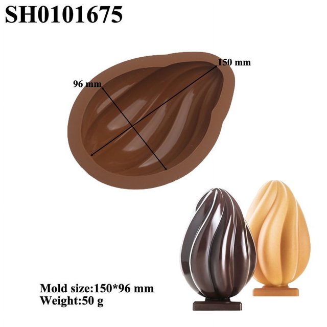 Molde de silicona para huevos de Pascua, huevo de ganso, huevo de pato, molde para mousse de pastel con forma de flor estilo francés, huevo de pájaro