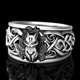 thumbnail image 1 of Huitan vikingo mitología nórdica lobo gigante hombres anillo defensa tótem Lobo moda Hip Hop Rock Unisex dedo anillo Punk regalo Tan Jianjun unisex, 1 of 2