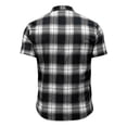 thumbnail image 6 of Saving TASICA Plus Size Mens Plaid Short Sleeve Shirts Button Down Tops Stand Collar Wrinkle Free Blouses Soft Breathable Summer Lightweight Fashion Shirt Quick Dry, 6 of 7