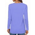 thumbnail image 3 of MOSHU 3 Pack T Shirts for Women Crew Neck Long Sleeve Womens shirts Casual Loose Fit Fall Tops, 3 of 8