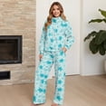thumbnail image 4 of Xixirimido Sea Turtles Coral Blue Print Lounge Sets for Women Sweatsuits for Fall Winter 2 Piece Outfits Long Sleeve Sweatshirt Wide Leg Sweatpants Tracksuit Matching Set, Large, 4 of 7