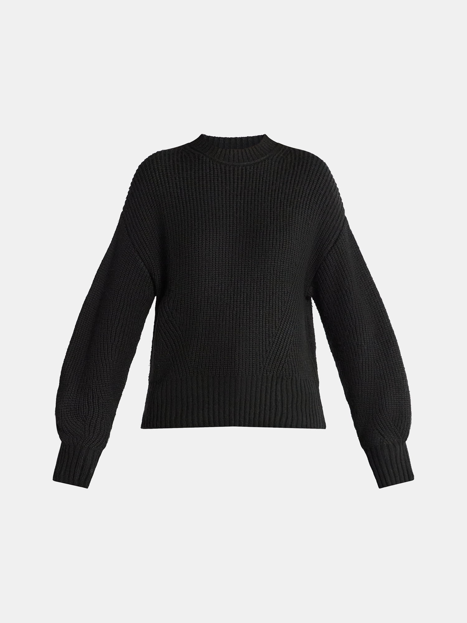 Time and Tru Women's Shaker Stitch Mock Neck Sweater, Midweight, Sizes XS-XXXL