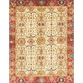 thumbnail image 1 of Ahgly Company Machine Washable Indoor Rectangle Abstract Brown Gold Area Rugs, 8' x 10', 1 of 7