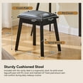 thumbnail image 4 of Makeup Vanity Desk LED Mirror 4 Drawers Dimmable Lights Stool Black, 4 of 20