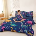 thumbnail image 3 of Erosebridal Colorful Dinosaur 7-Piece Twin Bedding Sets,Cartoon Dino Bedding Comforter Set For Boys Kids Reversible, 3 of 7