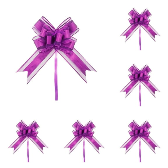 BKBP 10/2050PCS Large Pull Bow, Gift Wrapping Butterfly Knot, Present Basket Wrapping Bow Tie, String Bow with Ribbon, Wedding and Valentine Days Decoration