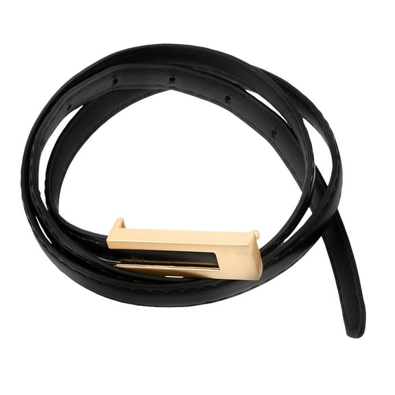 WORGEOUS  Vintage Belt Cream Buckle Women's Belts for Jeans Waist Miss Black