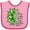 Pink and Fuchsia, variant on Inktastic Mental Health Awareness Green Sunflower Ribbon Boys or Girls Baby Bib
