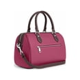 thumbnail image 2 of Coach Women's Crossgrain Leather Colorblock Rowan Satchel, Pink, 2 of 3