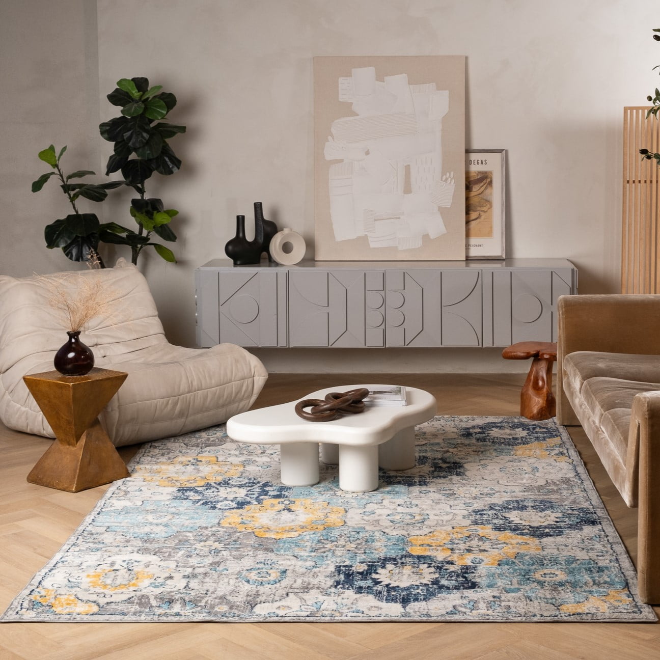 Rug Branch Savannah Collection Modern Floral Area