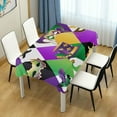 thumbnail image 7 of Coolnut Mardi Gras Rectangle Tablecloth Spill-Proof Polyester Table Cloth Table Cover for Kitchen Dining Picnic Holiday Party Decoration,60"x90", 7 of 7