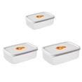thumbnail image 4 of Unatoiry Fridge Organizer Plastic Bins with Lid Refrigerator Containers Food Storage Boxes Microwave Safe Box Clear Leftover Container 715L 1Set, 4 of 6