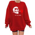 thumbnail image 2 of Moda mujer estampado cuello redondo pulóver Tops manga larga cómoda blusa sudadera Fridja  fjkfkj6108, 2 of 3