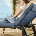 thumbnail image 6 of Outsunny 2-Piece Patio Chair Cushions with Back, 72" x 21" x 3" Replacement Cushions with Ties for Outdoor Lounge Chair, Sky Blue, 6 of 9