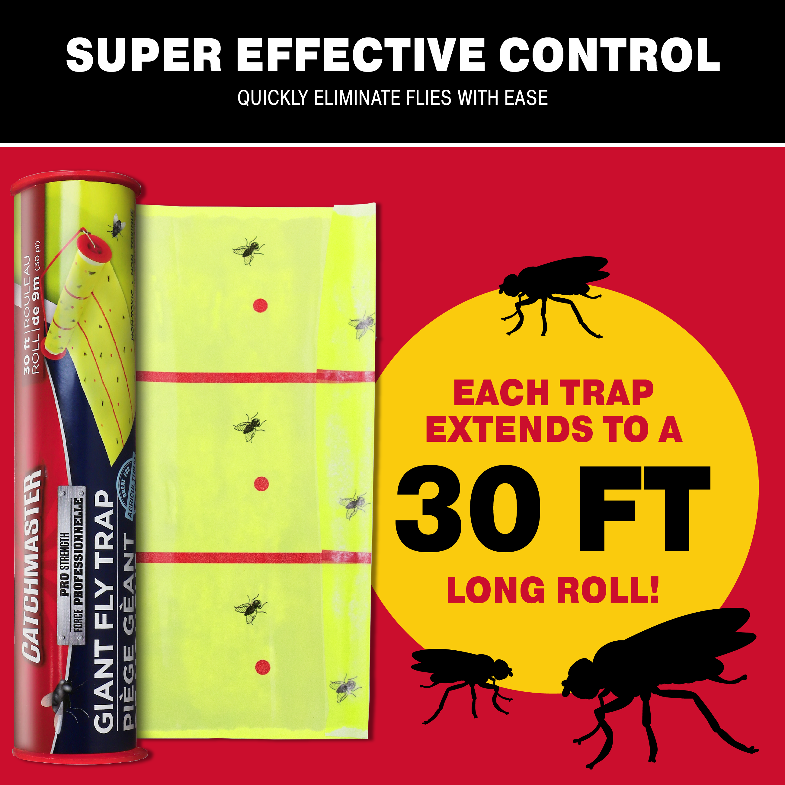 Catchmaster Giant Fly Paper Glue Trap 3-Pack photo 5