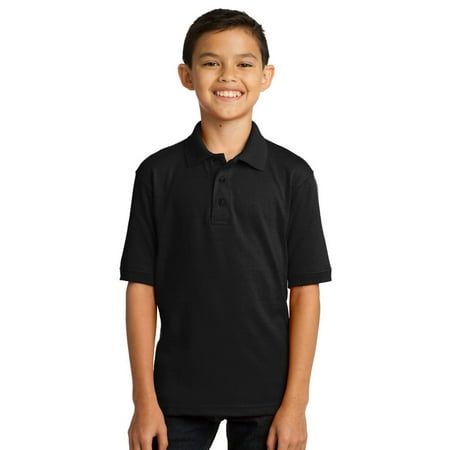 Port & Company Youth Comfortable Rib Knit Collar Polo (Best Deals On Back To School Uniforms)