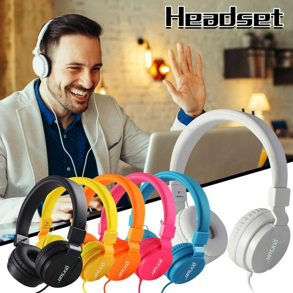 Jacenvly 2024 New Gaming Headset Headphones Headsets Wired Laptop For Kids Mobile Phone Music Headphones Noise Cancelling Headphones Black