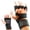 Black-L, variant on Weight Lifting Hand Grip Gloves Half Finger Lifting Gloves Strength Training Finger Guard for Pull Up Powerlifting