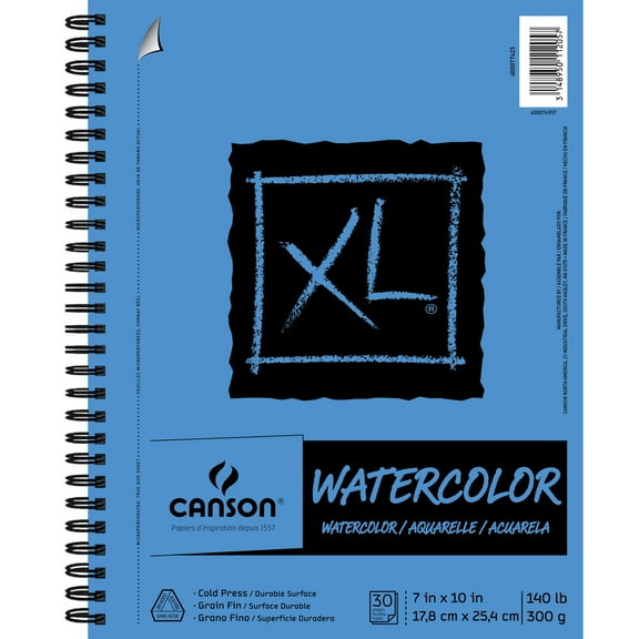 Canson XL Watercolor Pad, 30 Sheets, 7" x 10"