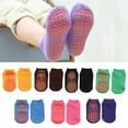 thumbnail image 3 of UDIYO Solid Color Kids Girl Boy Anti Slip Breathable Elastic Sports Ankle Floor Socks, 3 of 3