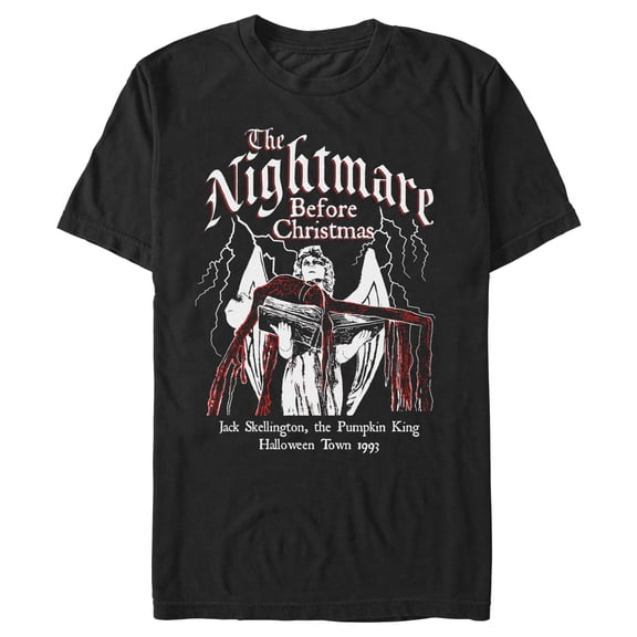 Men's The Nightmare Before Christmas Jack Skellington Halloween Town 1993  Graphic T-Shirt