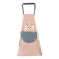 thumbnail image 2 of Cozy Adjustable Cross Back Aprons for Women with Pockets Cotton Linen Cooking Kitchen Baking, 2 of 3
