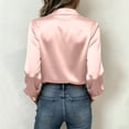 thumbnail image 7 of Asxite Plus Size Womens Tops Solid Relaxed Cowl Neck Long Sleeve Trendy Fall Casual Tees, 7 of 7