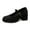 Black, variant on Women's Suede Buckle Strap Square Heel On Dress Shoes For Casual Daily Wear Comfortable Footwear