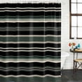 thumbnail image 3 of Black Green Beige Waterproof Fabric Shower Curtain,Boho Farmhouse Vintage Abstract Striped Waterproof Fabric Shower Curtain for Bathroom Curtains Bathtubs Shower Curtains with 12 Hooks Standard 60x72, 3 of 8