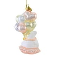 thumbnail image 2 of Huras Family 5.00In Girl Teddy Bear With Balloons, Glass, Baby's First Christmas Hf580ababysfirst, 2 of 3