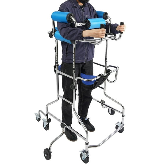 100kg/220.46lb Adult Walker Walking Aid Adjustable Standing Walker Aid Floorstanding