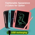 thumbnail image 3 of Graflsoa 9-Inch Kids Drawing Tablet Pink USB Charging Color LCD Screen, 3 of 6