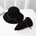 thumbnail image 3 of Fewfanhot Women Wide Floppy Brim Sun Hat, UPF Windproof Chin Strap Bucket Hat with Braided Bow Decor for Summer Beach Travel, 3 of 7