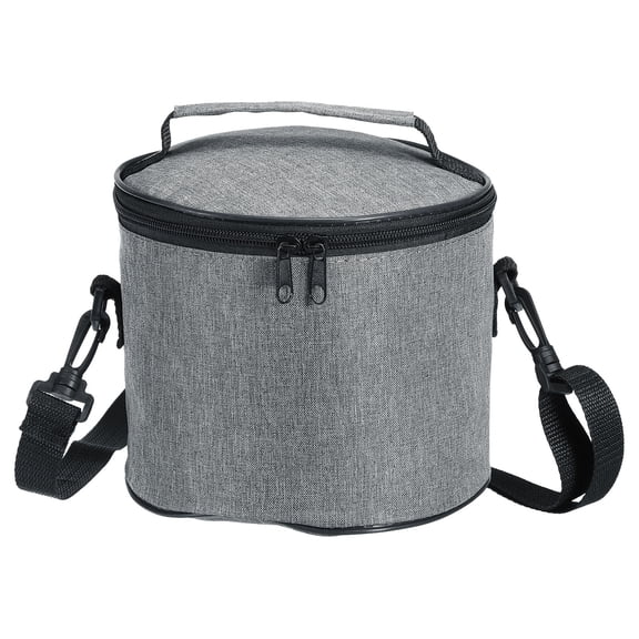 Uxcell 6.9"x5.9" Waterproof Insulated Food Jar Lunch Tote Bag, Grey