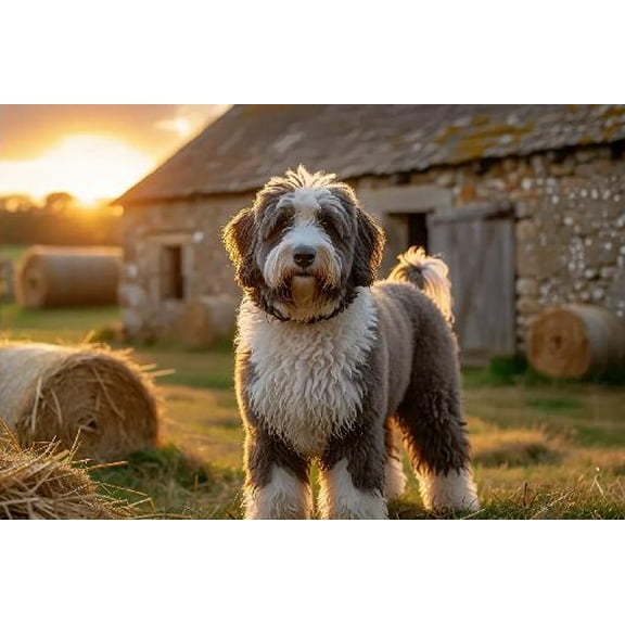 Old English Sheepdog Jigsaw Puzzles 300 Pieces for Adults Home Garden Family Wall Decor Picture Woods Puzzles