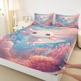 thumbnail image 3 of Castle Fairy Kids Teens Pink Axolotl Twin Sheet Sets 3pcs,Cartoon Sea Salamander Twin Fitted Sheet Microfiber,Kawaii Animal Breathable Flat Sheet,Ultra Soft Home Decor, 3 of 7